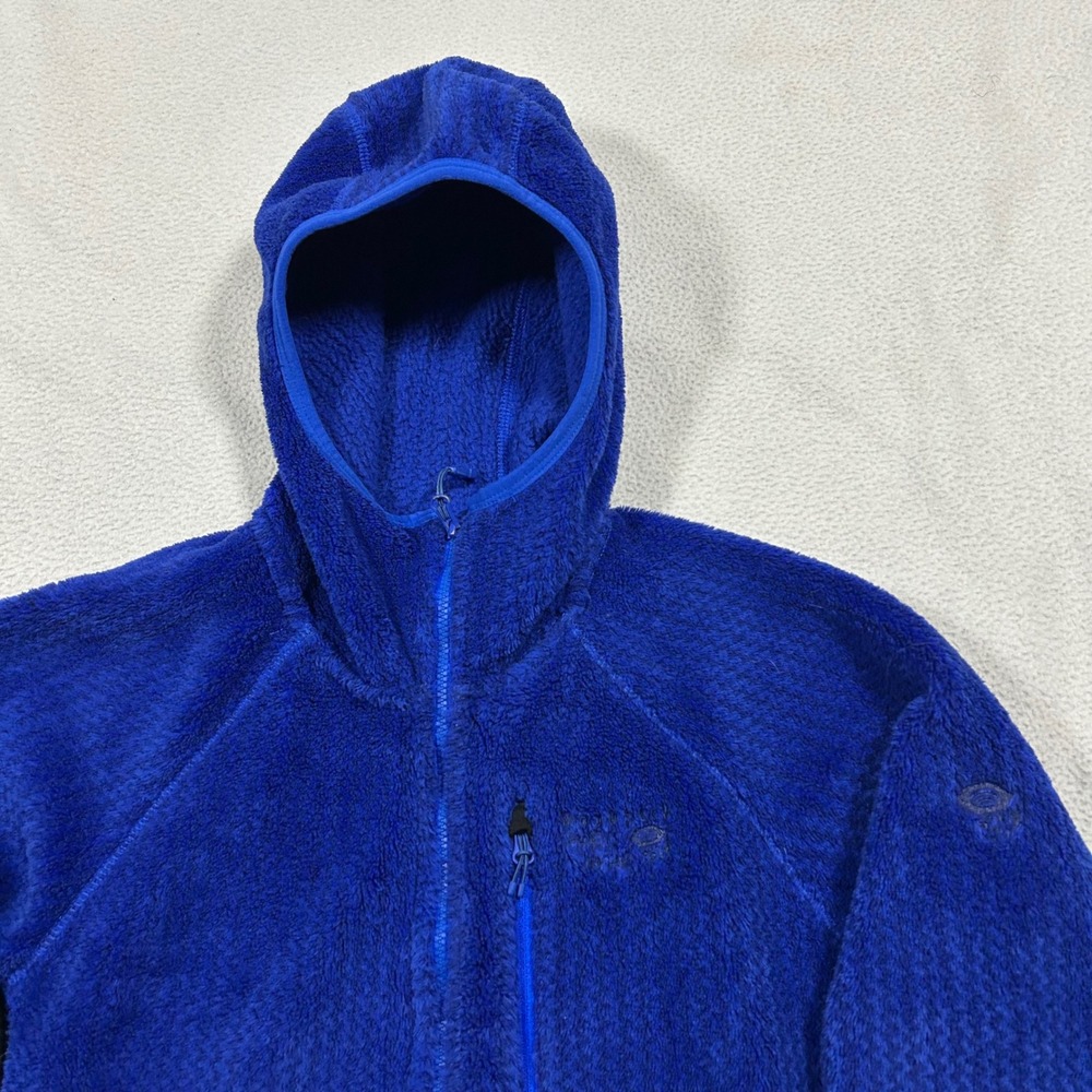 Mountain Hardwear Monkey  Fleece Hoodie Women Small Blue Polartec Woman Grid II